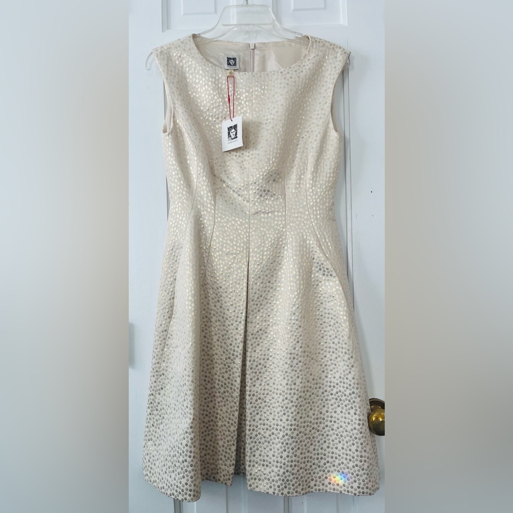 ANNE KLEIN Women's NWT fit & flare Cocktail Dress with Side Pockets. Size: (4) - Picture 4 of 11
